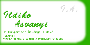 ildiko asvanyi business card